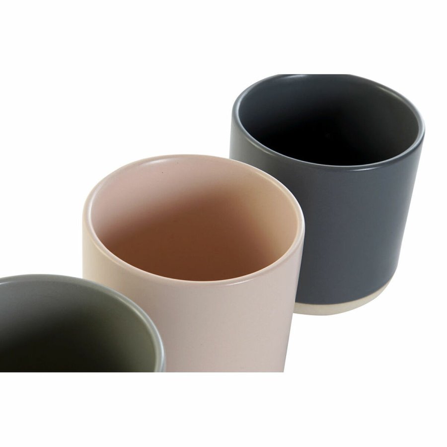 Krus DKD Home Decor Lyserd Mrkegr Lysegr Stentj (350 ml) (4 enheder) #4