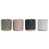 Krus DKD Home Decor Lyserd Mrkegr Lysegr Stentj (350 ml) (4 enheder) #1