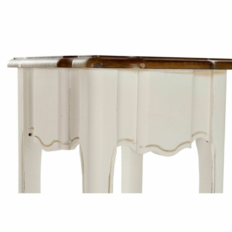 St med 2 borde DKD Home Decor Hvid Brun 35 x 35 x 80 cm #4