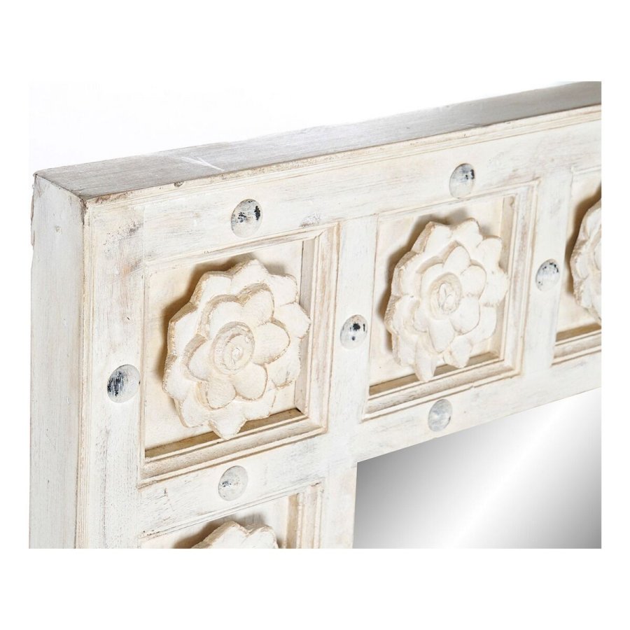 Vgspejl DKD Home Decor Hvid Indianer mand Afkldt 93,5 x 4,7 x 120,3 cm #5