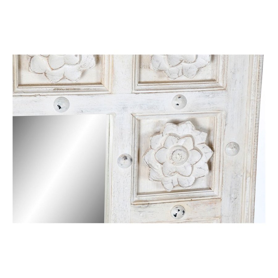 Vgspejl DKD Home Decor Hvid Indianer mand Afkldt 93,5 x 4,7 x 120,3 cm #9