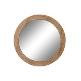 Vgspejl DKD Home Decor Brun Natur Alpino 66 x 5 x 66 cm #1