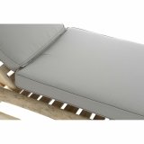 Lealnik DKD Home Decor Natur Teak Polyester Lysegr� (209 x 86 x 35 cm) #2