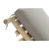 Lealnik DKD Home Decor Natur Teak Polyester Lysegr� (209 x 86 x 35 cm) #5