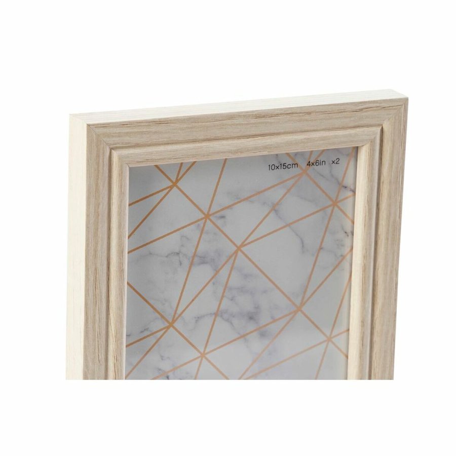 Vg billedramme DKD Home Decor 32,5 x 1,5 x 45 cm Krystal Natur Grn Tr MDF Skandinavisk #5