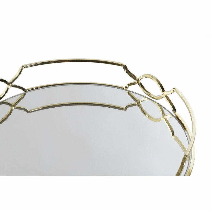Snack bakke DKD Home Decor Spejl Metal (30 x 30 x 5 cm) #7