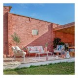 Sofa og spisebordss�t DKD Home Decor MB-179038 Have Beige Metal Aluminium Tov 151,5 x 72 x 70 cm (4 pcs) #4