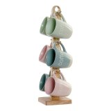 Krus DKD Home Decor Multifarvet Bl Pink Gummitr Grn Stentj 160 ml (3 enheder) (7 pcs) #1