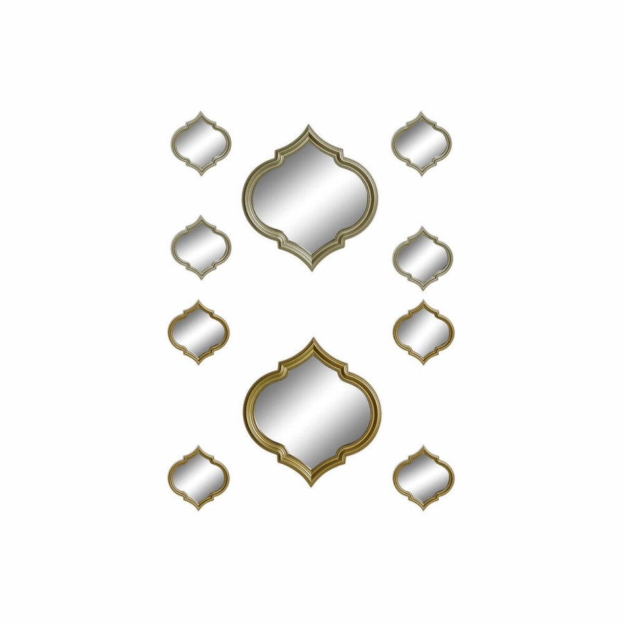 St med Spejle DKD Home Decor Spejl Gylden Bronze polypropylen (50 x 3 x 55 cm) (2 pcs) #1