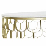 Sofabord DKD Home Decor 81 x 81 x 42 cm Gylden Hvid Plastik Marmor Jern #2