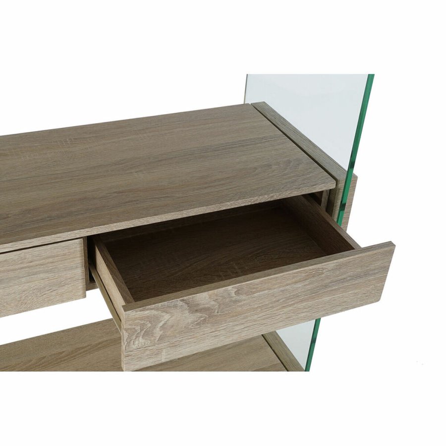 Hylder DKD Home Decor 90 x 35 x 180 cm Krystal Natur Tr Gennemsigtig Tr MDF #3