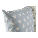 Pude DKD Home Decor Bl 60 x 10 x 60 cm Stjerner Hvid (2 enheder) #2