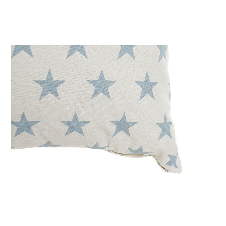 Pude DKD Home Decor Bl 60 x 10 x 60 cm Stjerner Hvid (2 enheder) #3