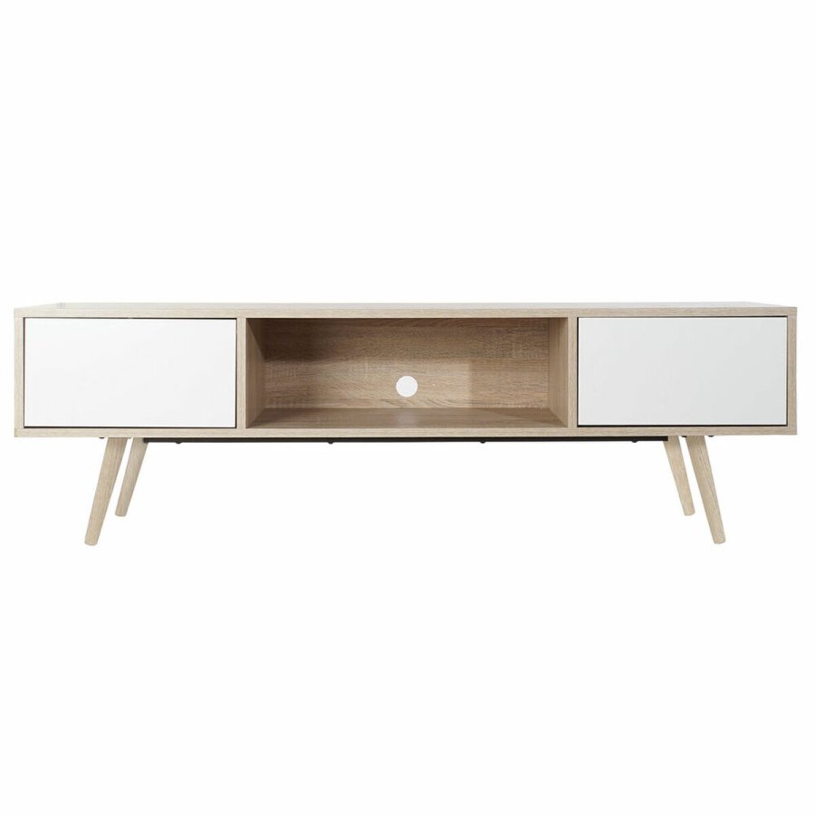 mbler DKD Home Decor Hvid Metal Tr MDF (160 x 40 x 50 cm) #1
