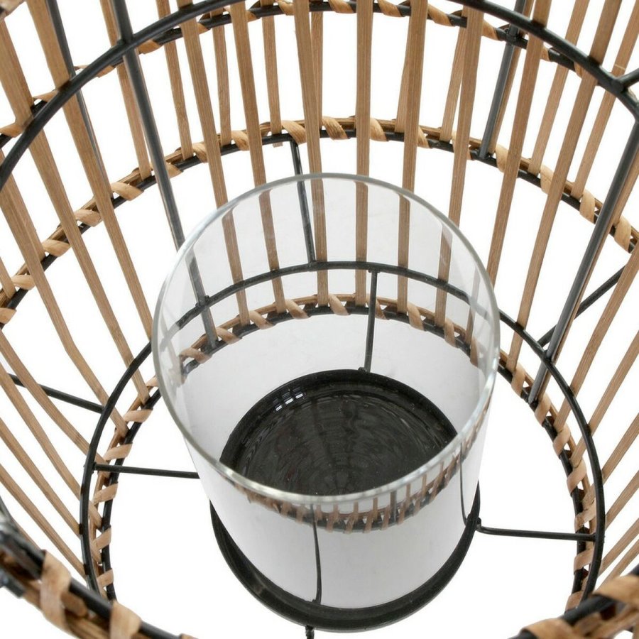 Lyseholder DKD Home Decor Natur Metal Bambus 30 x 30 x 32 cm #3