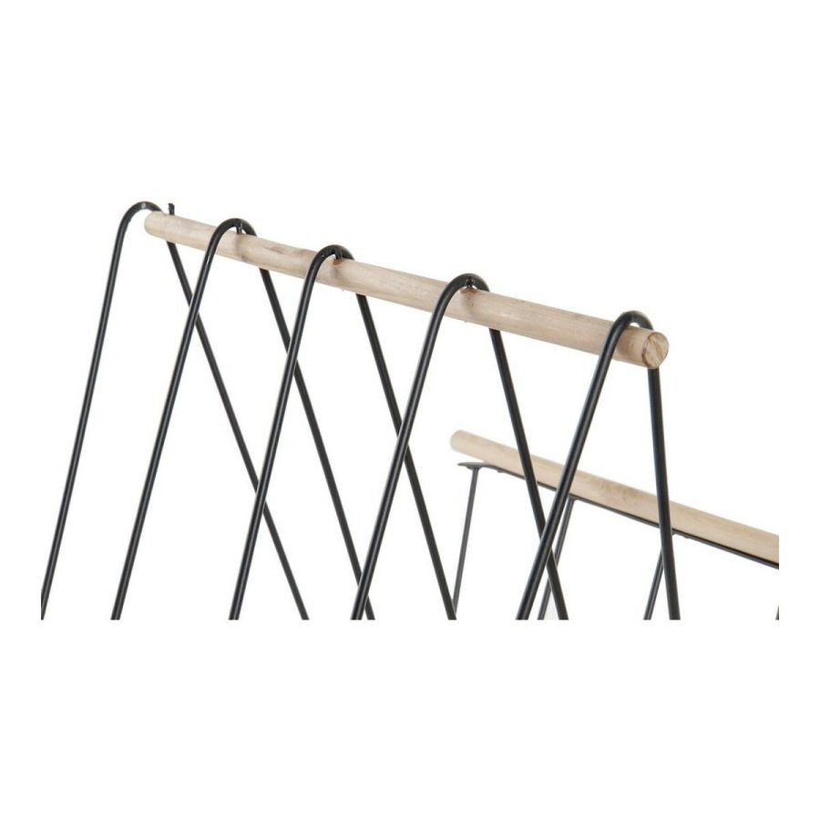 Tidsskriftholder DKD Home Decor 8424001814008 41 x 31 x 36 cm Sort Jern Tr MDF #2