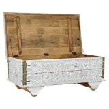 Sofabord DKD Home Decor MB-182010 Hvid Gylden Metal Mangotr 115 x 60 x 45 cm #3