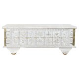 Sofabord DKD Home Decor MB-182010 Hvid Gylden Metal Mangotr 115 x 60 x 45 cm #1