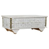 Sofabord DKD Home Decor MB-182010 Hvid Gylden Metal Mangotr 115 x 60 x 45 cm #2