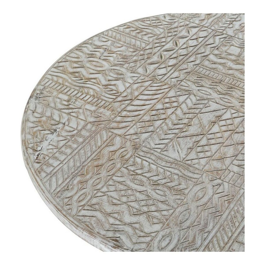 Sofabord DKD Home Decor 8424001820115 75 x 75 x 50 cm Gylden Metal Hvid Mangotr (75 x 75 x 50 cm) #4