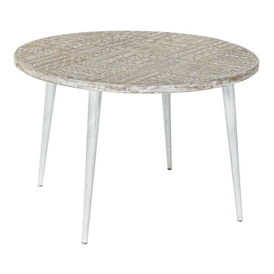 Sofabord DKD Home Decor 8424001820115 75 x 75 x 50 cm Gylden Metal Hvid Mangotr (75 x 75 x 50 cm) #1