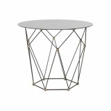 Sofabord DKD Home Decor Sort Metal Krystal Gylden (70 x 70 x 60 cm) #1
