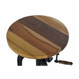 Sofabord DKD Home Decor Sort Natur Tr Metal 45 x 45 x 42 cm #2