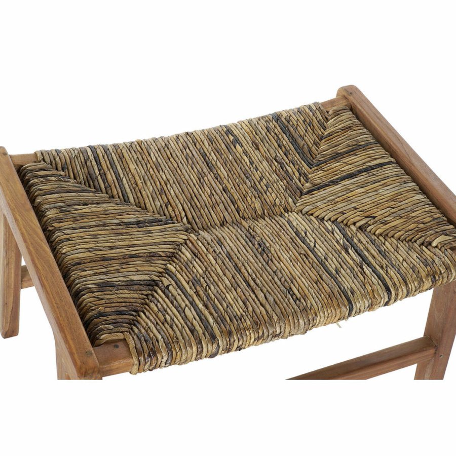 Stol DKD Home Decor   65 x 47 x 40 cm Natur Teak Plastik Lys brun #5