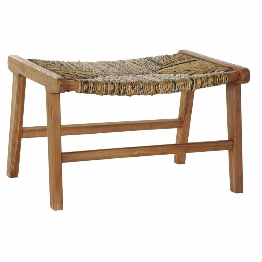 Stol DKD Home Decor   65 x 47 x 40 cm Natur Teak Plastik Lys brun #1