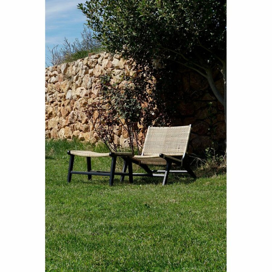 Lnestol DKD Home Decor Sort Natur Tr Teak 65 x 78 x 68 cm #2