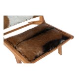 L�nestol DKD Home Decor MB-182320 Teak Brun L�der Hvid (65 x 78 x 68 cm) #2