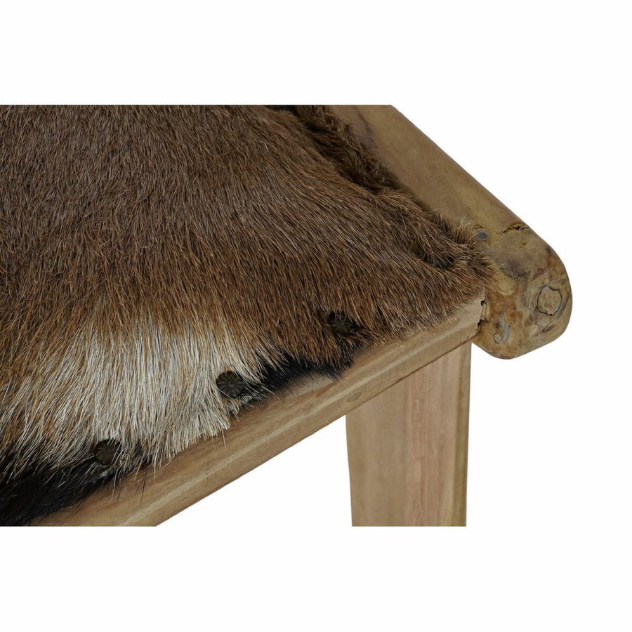Stol DKD Home Decor 8424001823215 Brun Multifarvet Natur Teak 65 x 47 x 42 cm #9
