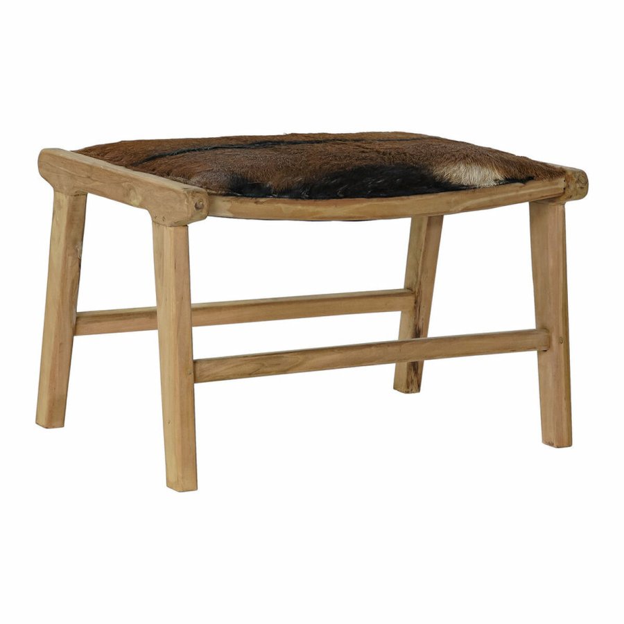 Stol DKD Home Decor 8424001823215 Brun Multifarvet Natur Teak 65 x 47 x 42 cm #1