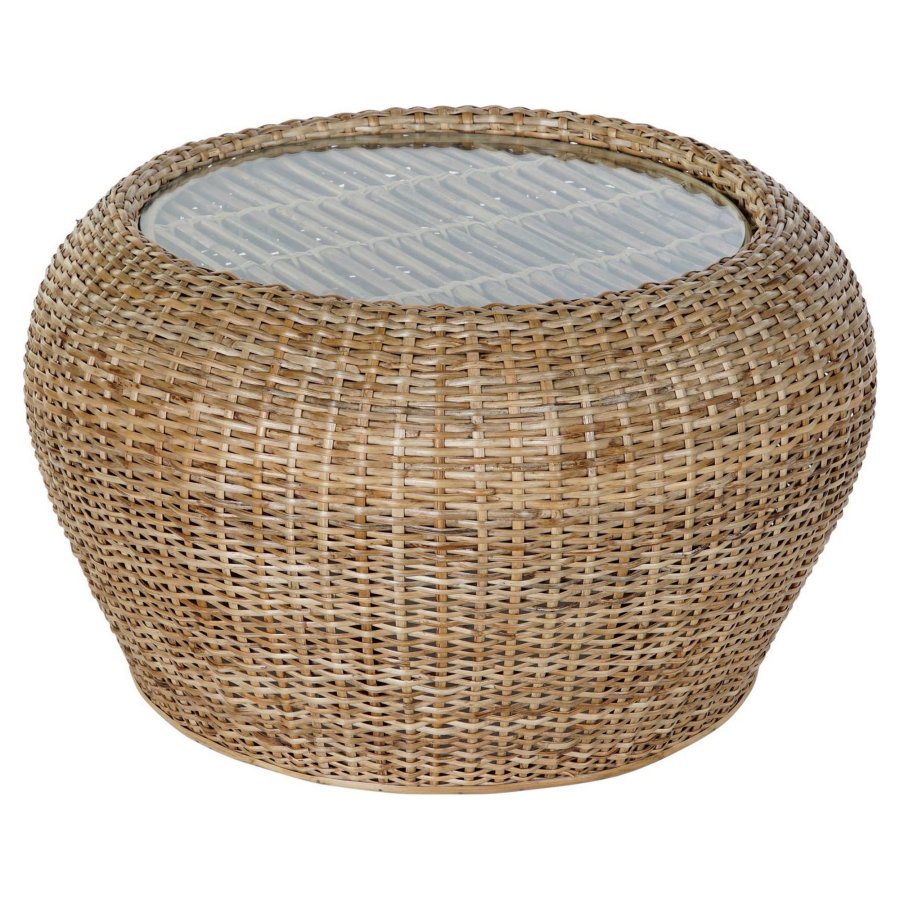 Sofabord DKD Home Decor 8424001825165 82 x 82 x 48 cm Krystal Natur Aluminium #1