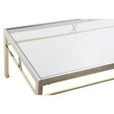 Sofabord DKD Home Decor Krystal Stl Slv (110 x 60 x 40 cm) #2