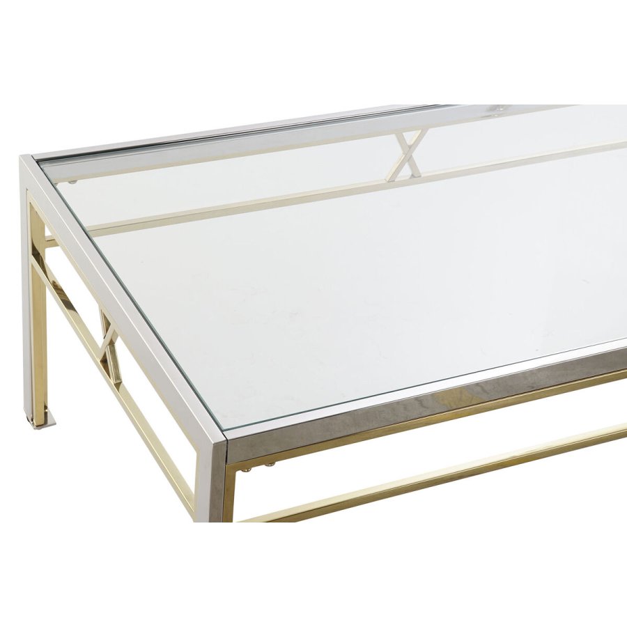 Sofabord DKD Home Decor Krystal Stl Slv (110 x 60 x 40 cm) #2