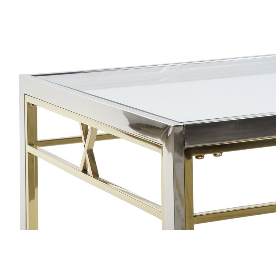 Sofabord DKD Home Decor Krystal Stl Slv (110 x 60 x 40 cm) #3