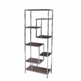 Hylder DKD Home Decor Slvfarvet Stl Tr MDF (80 x 40 x 200 cm) #1