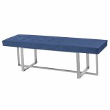 Stol DKD Home Decor   Bl Polyester Stl (150 x 45 x 45 cm) #1