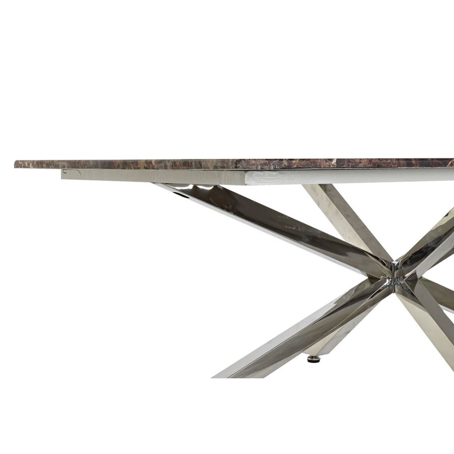 Sofabord DKD Home Decor Slvfarvet Marmor Stl Plastik 130 x 80 x 45 cm #4