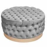 Fodsttte DKD Home Decor Gr Polyester Tr MDF (78 x 78 x 40 cm) #1