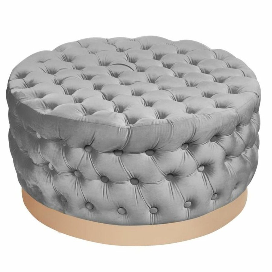 Fodsttte DKD Home Decor Gr Polyester Tr MDF (78 x 78 x 40 cm) #1