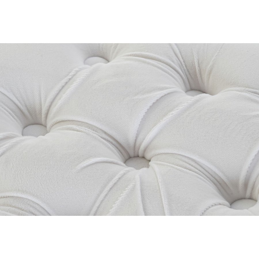Fodsttte DKD Home Decor Hvid Polyester Tr MDF (78 x 78 x 40 cm) #4