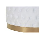 Fodsttte DKD Home Decor Hvid Polyester Tr MDF (78 x 78 x 40 cm) #3