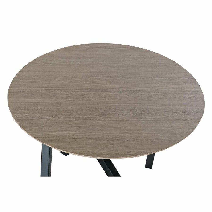 Sofabord DKD Home Decor 65 x 65 x 49,5 cm Sort Metal Tr Lys brun #3