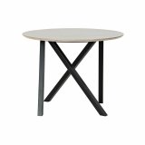 Sofabord DKD Home Decor 65 x 65 x 49,5 cm Sort Metal Tr Lys brun #1