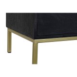 mbler DKD Home Decor Sort Metal Gylden Mangotr (147 x 40 x 51 cm) #3