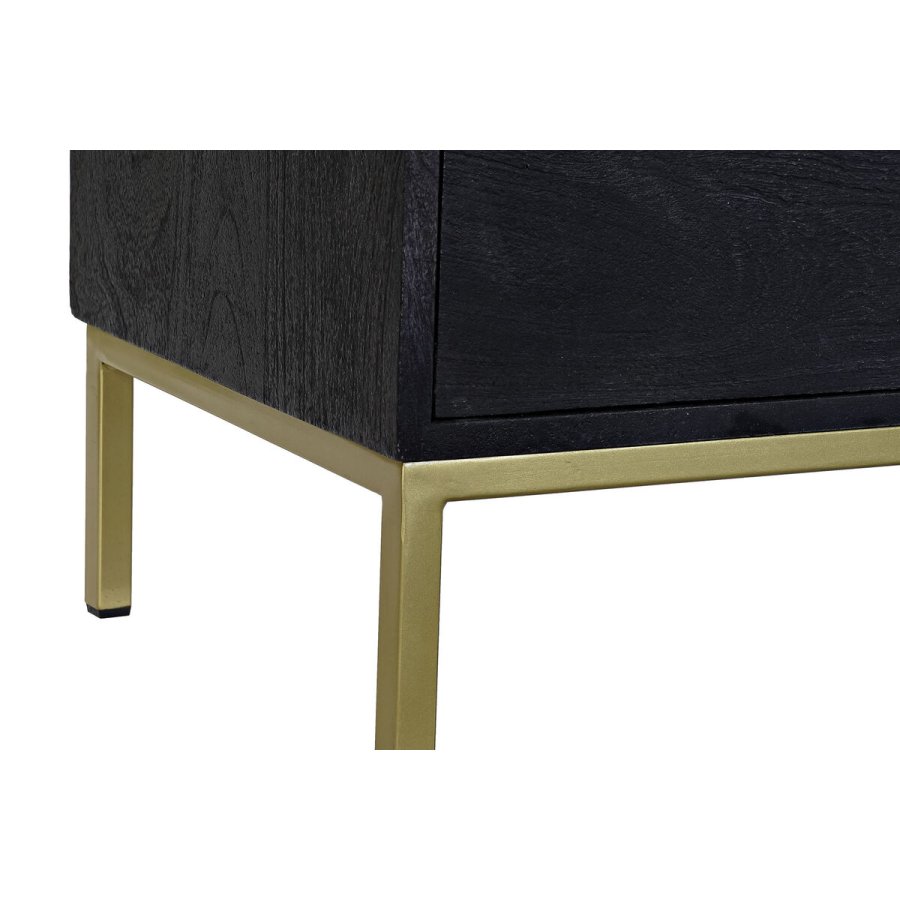 mbler DKD Home Decor Sort Metal Gylden Mangotr (147 x 40 x 51 cm) #3