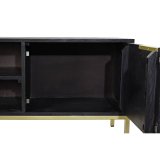 mbler DKD Home Decor Sort Metal Gylden Mangotr (147 x 40 x 51 cm) #4