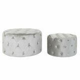 Fodsttte DKD Home Decor Gr Fljl Tr MDF (80 x 80 x 43 cm) (58 x 58 x 37 cm) (2 pcs) #1